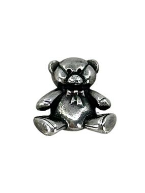 Single James Avery sterling silver teddy bear stud earrings - GM954